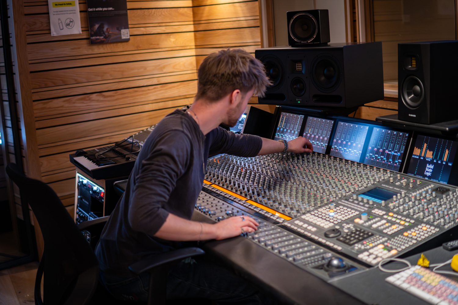 Narcova producing at the console